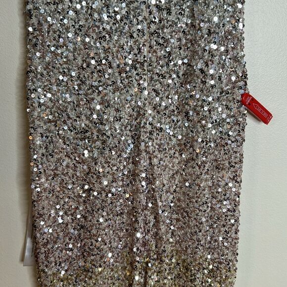 Mac Duggal embellished sequins ombré color long gown with slit style 5064 size 6 - Picture 12 of 15